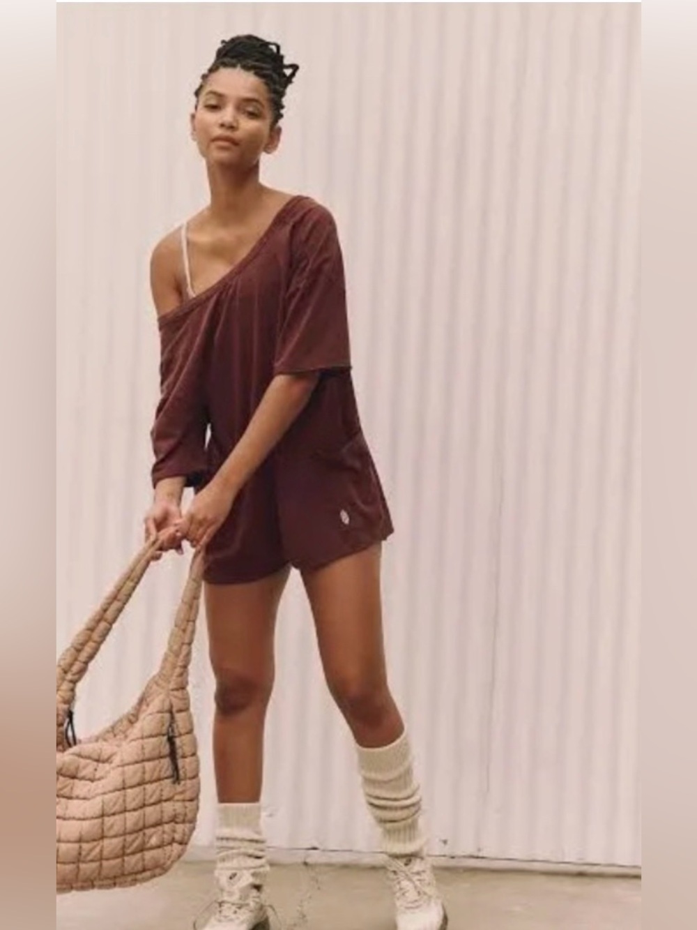 NWOT Hot Shot Tee Romper in Dark Espresso